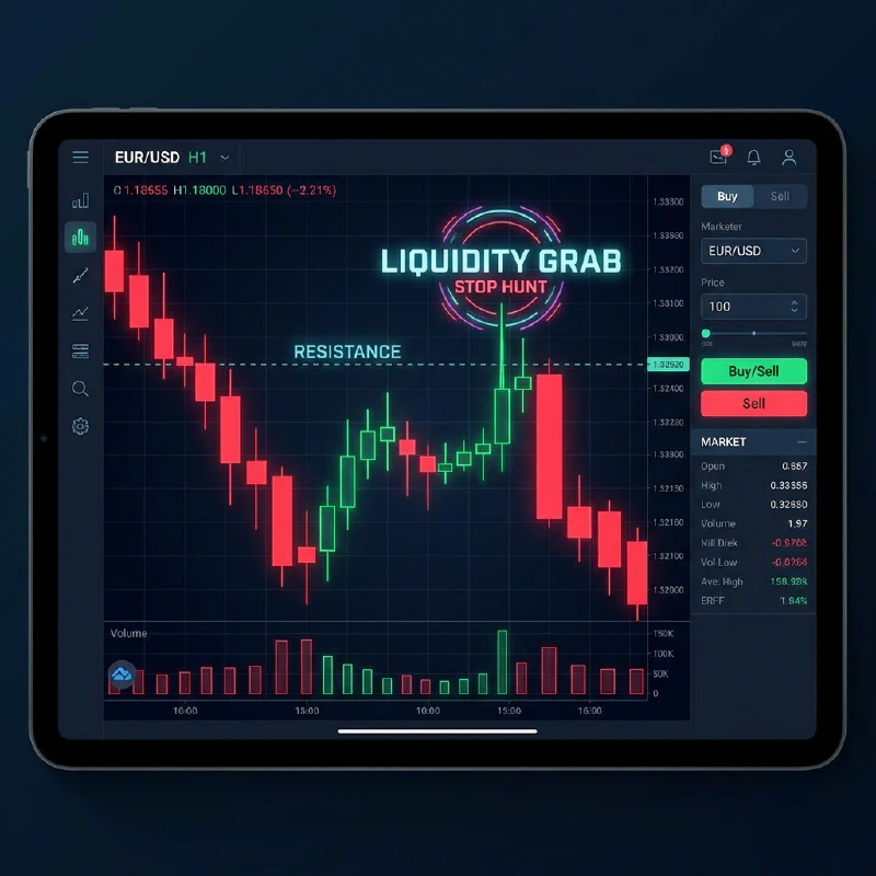 Price spiking above Previous Day High and reversing at Red Line